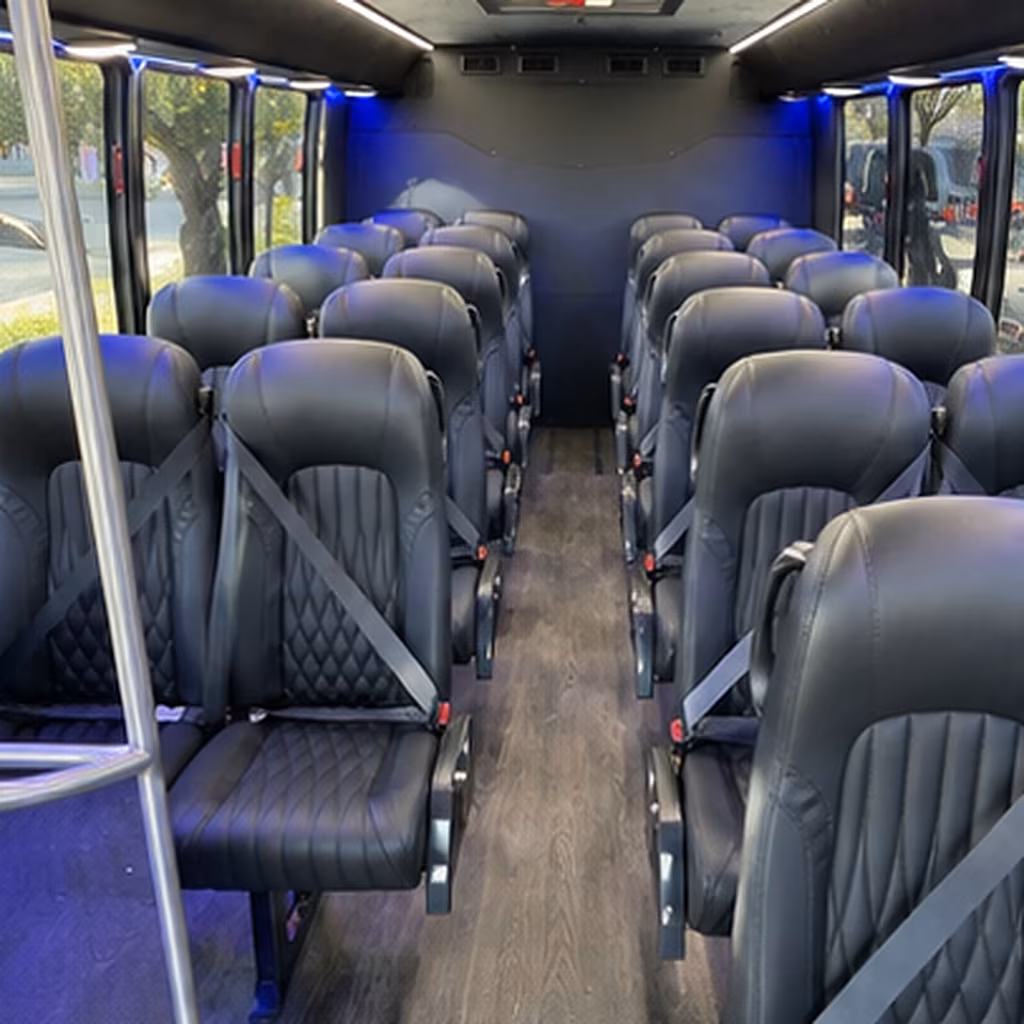 mesa 28 passenger minibus interior