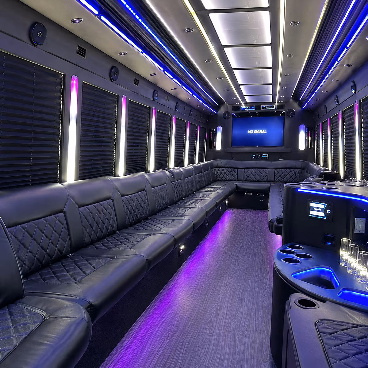 mesa 30 passenger party bus inside