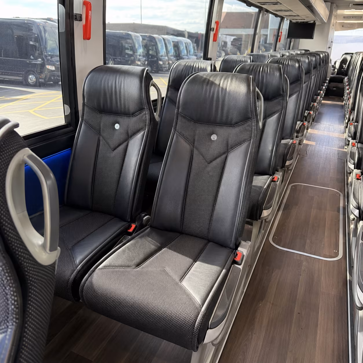 mesa 40 passenger charter bus interior