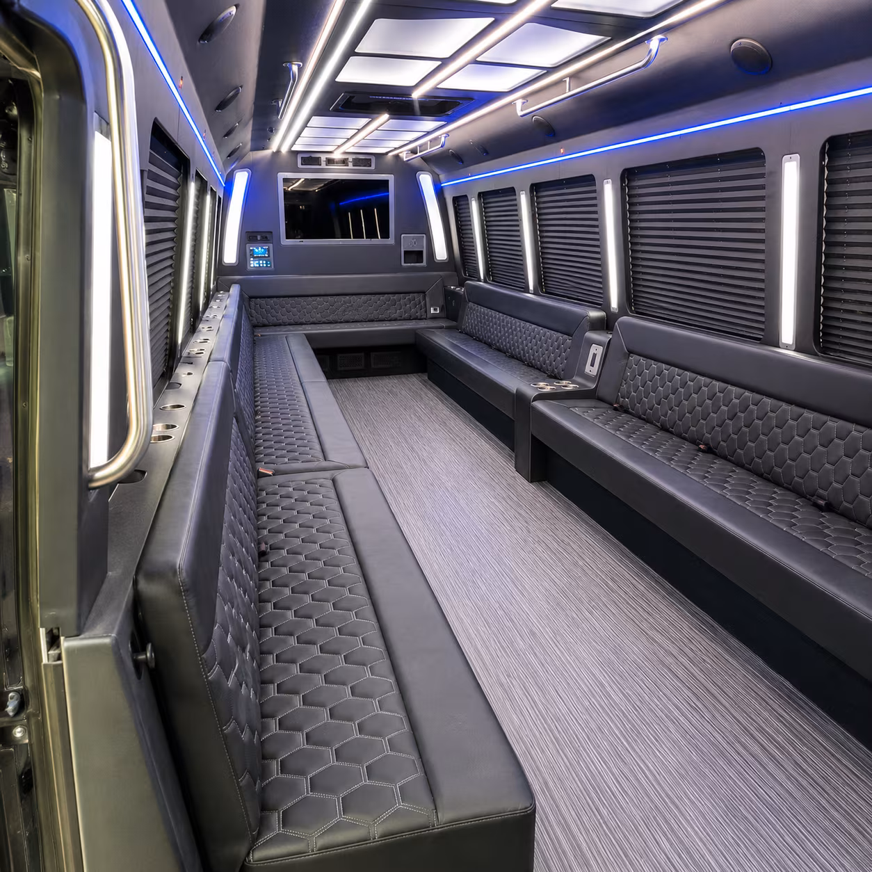 mesa 40 passenger party bus interior