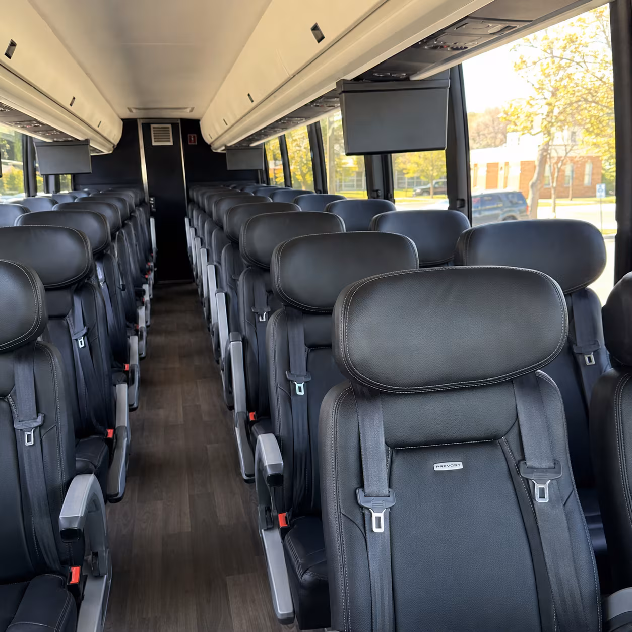 mesa 45 passenger charter bus inside