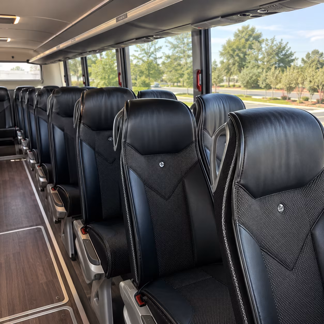 mesa 45 passenger charter bus interior