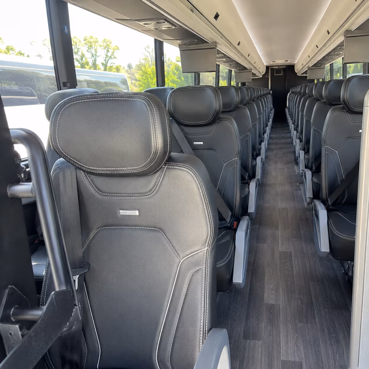 mesa 47 passenger charter bus interior