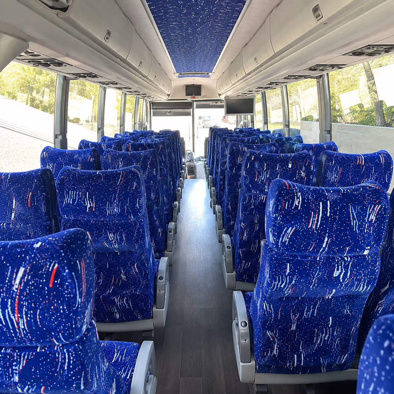 mesa 50 passenger charter bus interior
