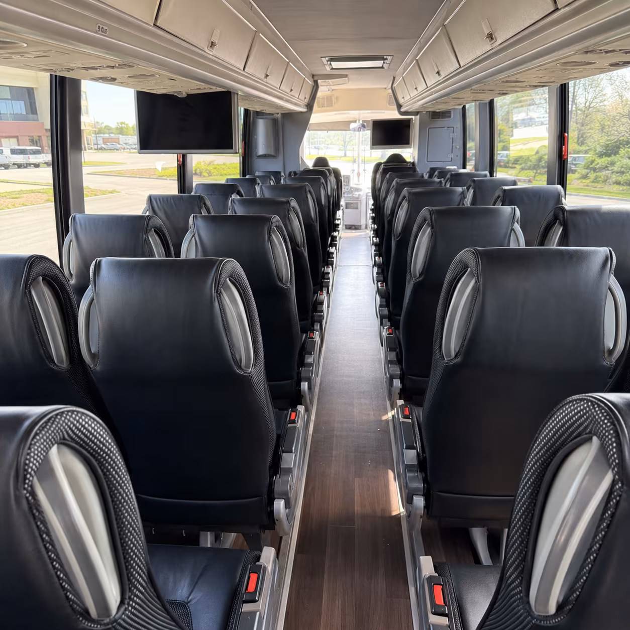 mesa 56 passenger charter bus inside